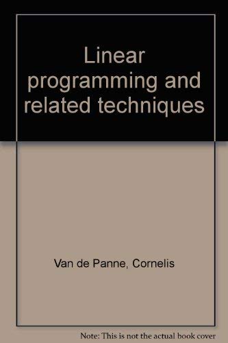 Linear programming and related Techniques