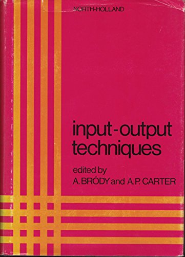 9780720430646: Input-output Techniques 1971: International Conference Proceedings
