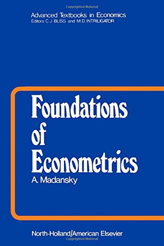 Imagen de archivo de Econometric models, techniques, and applications. a la venta por Kloof Booksellers & Scientia Verlag