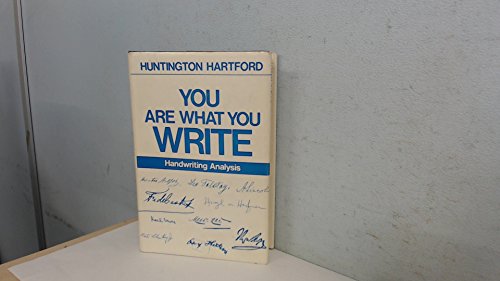 Imagen de archivo de You are What You Write: Handwriting Analysis a la venta por Recycle Bookstore