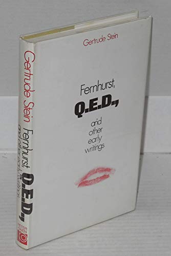 Beispielbild fr Fernhurst, Q.E.D.and Other Early Writings zum Verkauf von Apeiron Book Service