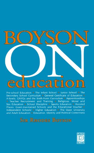 Beispielbild fr Boyson On Education zum Verkauf von WorldofBooks