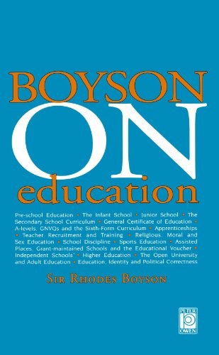 9780720610192: Boyson On Education