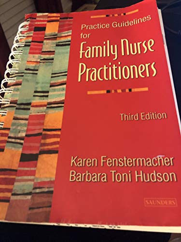 Stock image for Practice Guidelines for Family Nurse Practitioners for sale by Better World Books