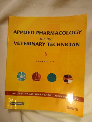 9780721603827: Applied Pharmacology for the Veterinary Technician