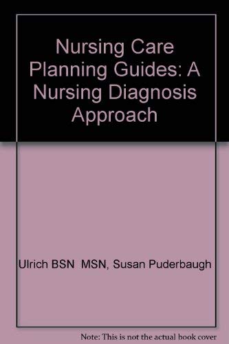Imagen de archivo de Nursing care planning guides: A nursing diagnosis approach a la venta por HPB-Red