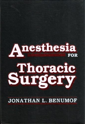 Imagen de archivo de Anaesthesia for Thoracic Surgery a la venta por Bookensteins