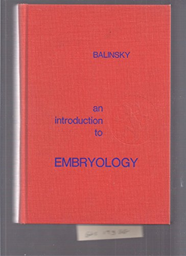 Stock image for Introduction to Embryology 3ED for sale by Jenson Books Inc