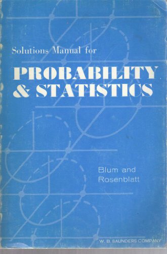 Immagine dell'editore per Probability and Statistics: Solutions Manual. venduto da Orrin Schwab Books