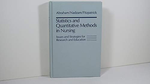 9780721622248: Statistics and Quantitative Methods in Nursing: Issues and Strategies for Research and Education