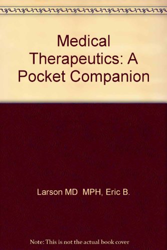 9780721623849: Medical Therapeutics: A Pocket Companion