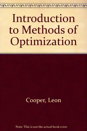 Stock image for Introduction to Methods of Optimization for sale by Better World Books