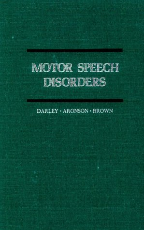 Stock image for Motor Speech Disorders for sale by Better World Books