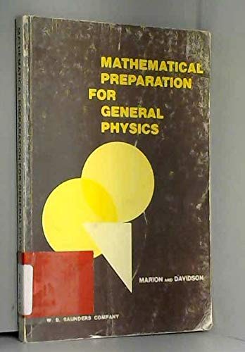 Imagen de archivo de Mathematical Preparation for General Physics with Calculus (Saunders golden series) a la venta por Books to Die For