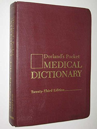 Stock image for Dorland's Pocket Medical Dictionary [Paperback] Kathleen McCullough for sale by Mycroft's Books