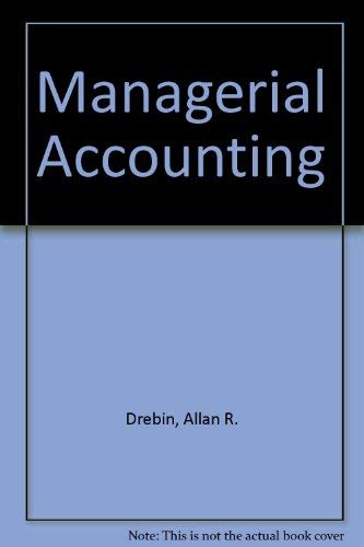 9780721631882: Managerial accounting: An introduction