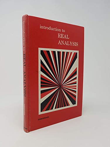 9780721640952: Introduction to real analysis