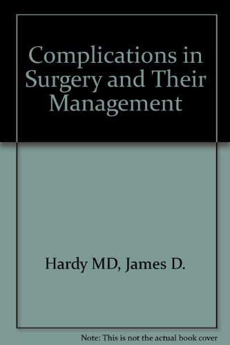 Imagen de archivo de Complications in Surgery and Their Management a la venta por Better World Books