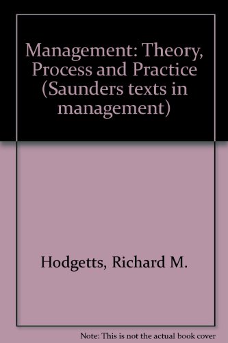 Imagen de archivo de Management: Theory, process, and practice a la venta por Wonder Book