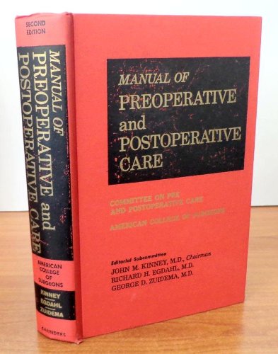 Beispielbild fr Manual of preoperative and postoperative care zum Verkauf von BooksRun