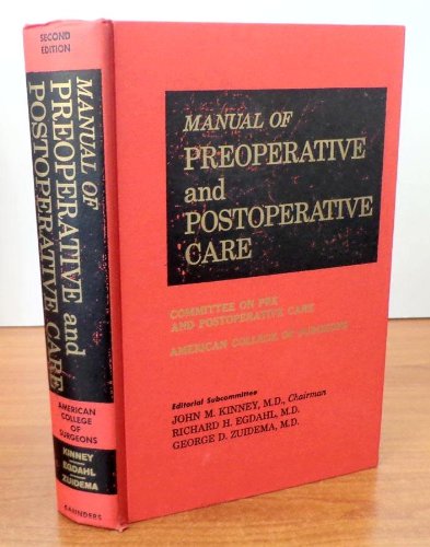 9780721654409: Manual of Preoperative and Postoperative Care