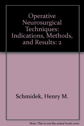 Imagen de archivo de Operative Neurosurgical Techniques : Indications, Methods, and Results a la venta por Better World Books