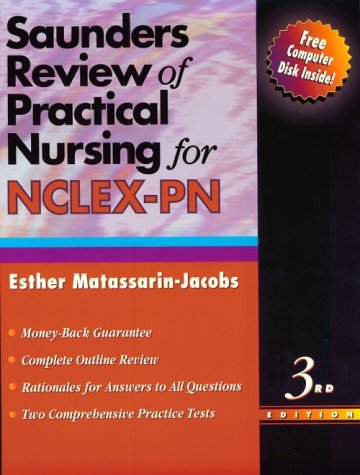 Stock image for Saunders Review of Practical Nursing for NCLEX-PN (Book with Diskette) for sale by Blue Vase Books
