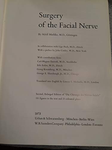 Stock-Bild f�r Surgery of the Facial Nerve