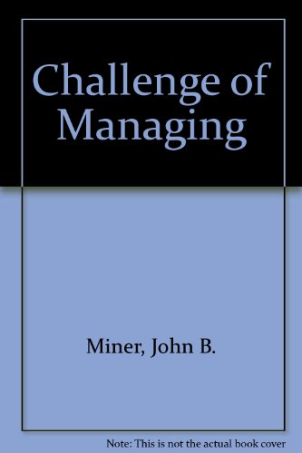 Imagen de archivo de Challenge of Managing a la venta por Wonder Book