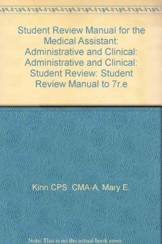 Stock image for Student Review for the Medical Assistant: Administrative and Clinical for sale by dsmbooks