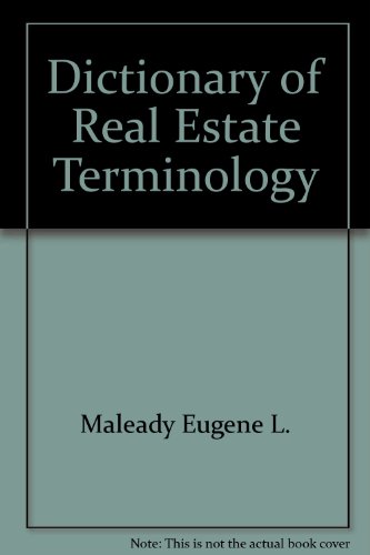 Beispielbild fr Dictionary of real estate terminology zum Verkauf von Wonder Book