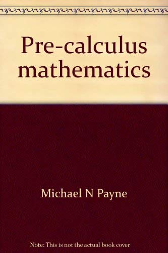 9780721671222: Pre-calculus mathematics
