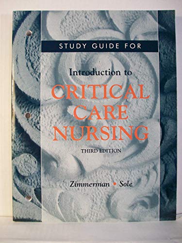 Stock image for Study Guide to Accompany Introduction to Critical Care Nursing 3rd Edition for sale by HPB-Red