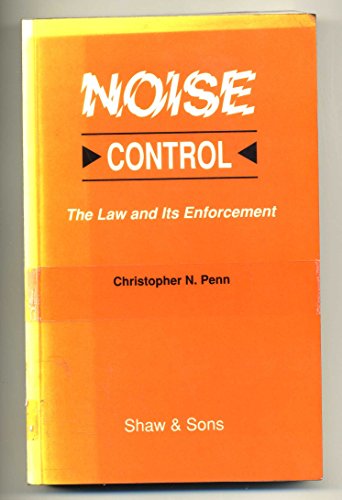 Beispielbild fr Noise Control: The Law and Its Enforcement zum Verkauf von Anybook.com