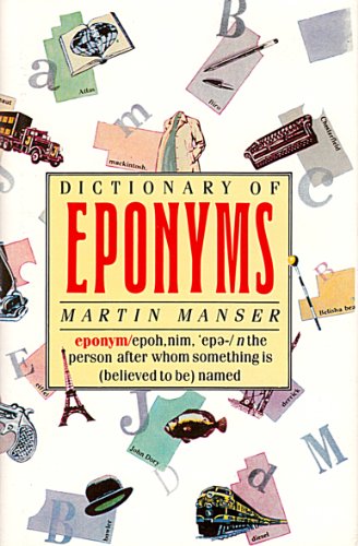 Stock image for Dictionary of Eponyms for sale by Wonder Book