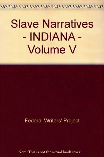 9780722211861: Slave Narratives - INDIANA - Volume V