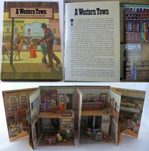 Beispielbild fr A WESTERN TOWN : A PANORAMA POP-UP BOOK. zum Verkauf von Burwood Books