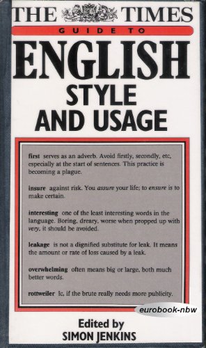Imagen de archivo de Times" Guide to English Style and Usage a la venta por WorldofBooks
