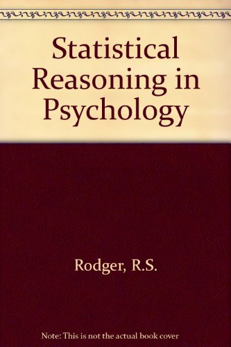 Stock image for Statistical Reasoning in Psychology for sale by Webster's Bookstore Cafe, Inc.