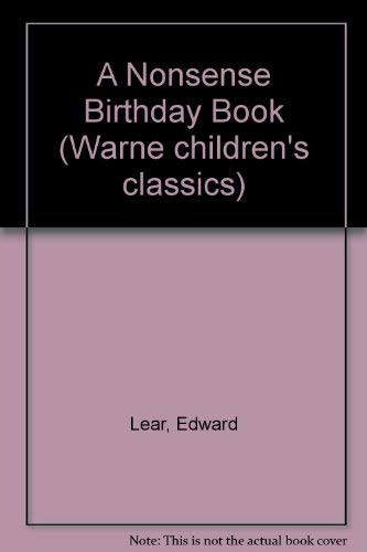 Stock image for A Nonsense Birthday Book (Warne Children's Classics) for sale by Wonder Book