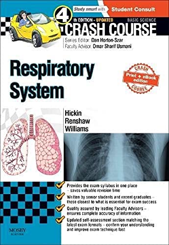 Beispielbild fr Crash Course Respiratory System Updated Print + eBook edition, 4e zum Verkauf von Bahamut Media