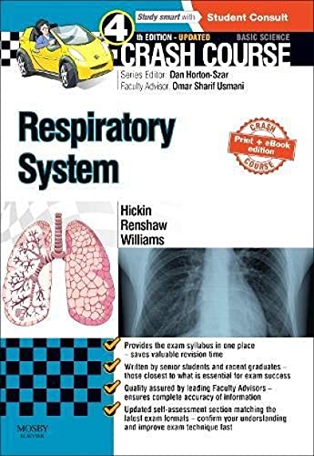 Stock image for Crash Course Respiratory System Updated Print + eBook edition for sale by Irish Booksellers