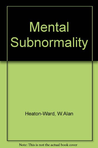 Stock image for Mental Subnormality for sale by Lady Lisa's Bookshop