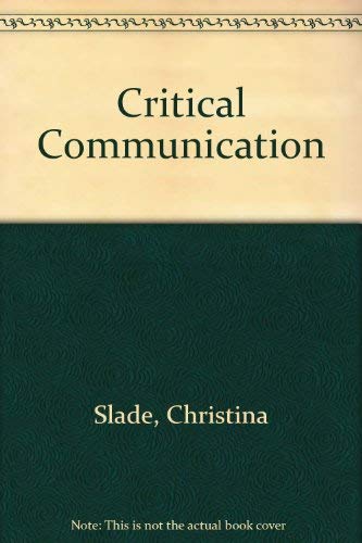 Beispielbild fr Critical Communication zum Verkauf von AwesomeBooks