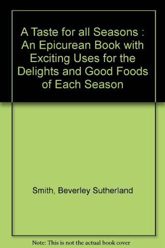 9780727102713: A Taste for All Seasons [Taschenbuch] by Beverley Sutherland Smith