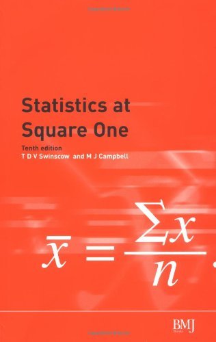 Beispielbild fr Statistics at Square One zum Verkauf von AwesomeBooks