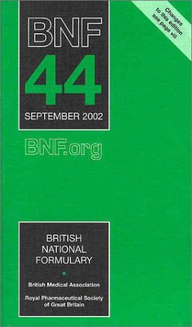 Imagen de archivo de British National Formulary, Number 44 September 2002 a la venta por Mispah books