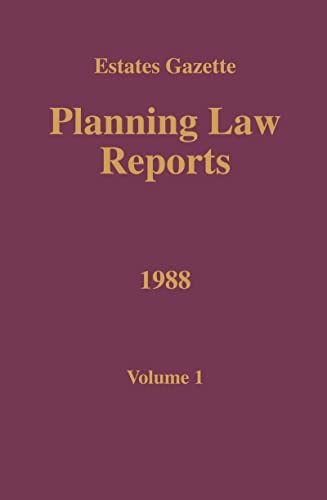 Imagen de archivo de Estates Gazette Planning Law Reports 1988 Volume 1 a la venta por Webbooks, Wigtown