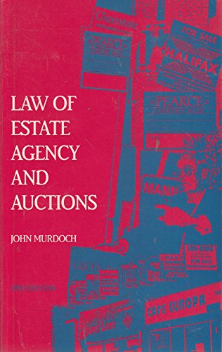 Stock image for The Law of Estate Agency and Auctions for sale by Goldstone Books