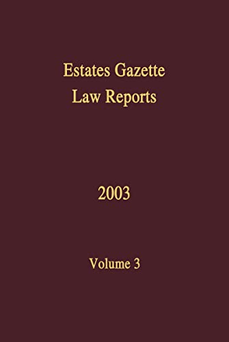 Imagen de archivo de EGLR 2003 (Estates Gazette Law Reports) a la venta por Phatpocket Limited